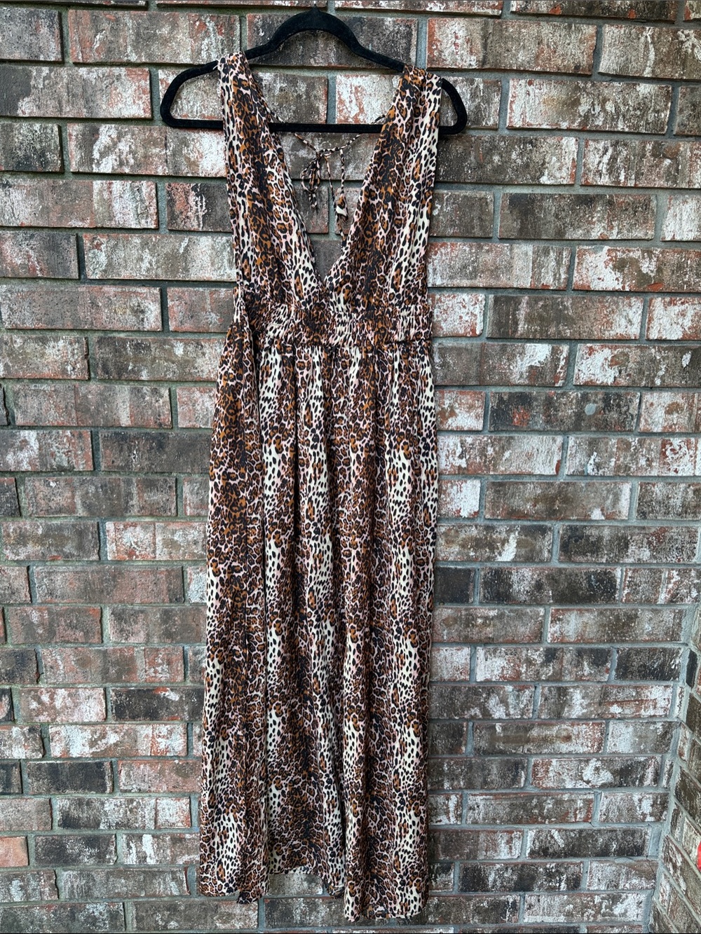 Leopard Print Maxi Dress - Brown & Black Animal Print